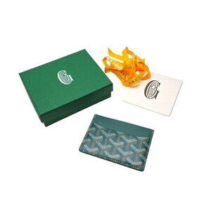 GOYARD Saint Sulpice Card Wallet green leather